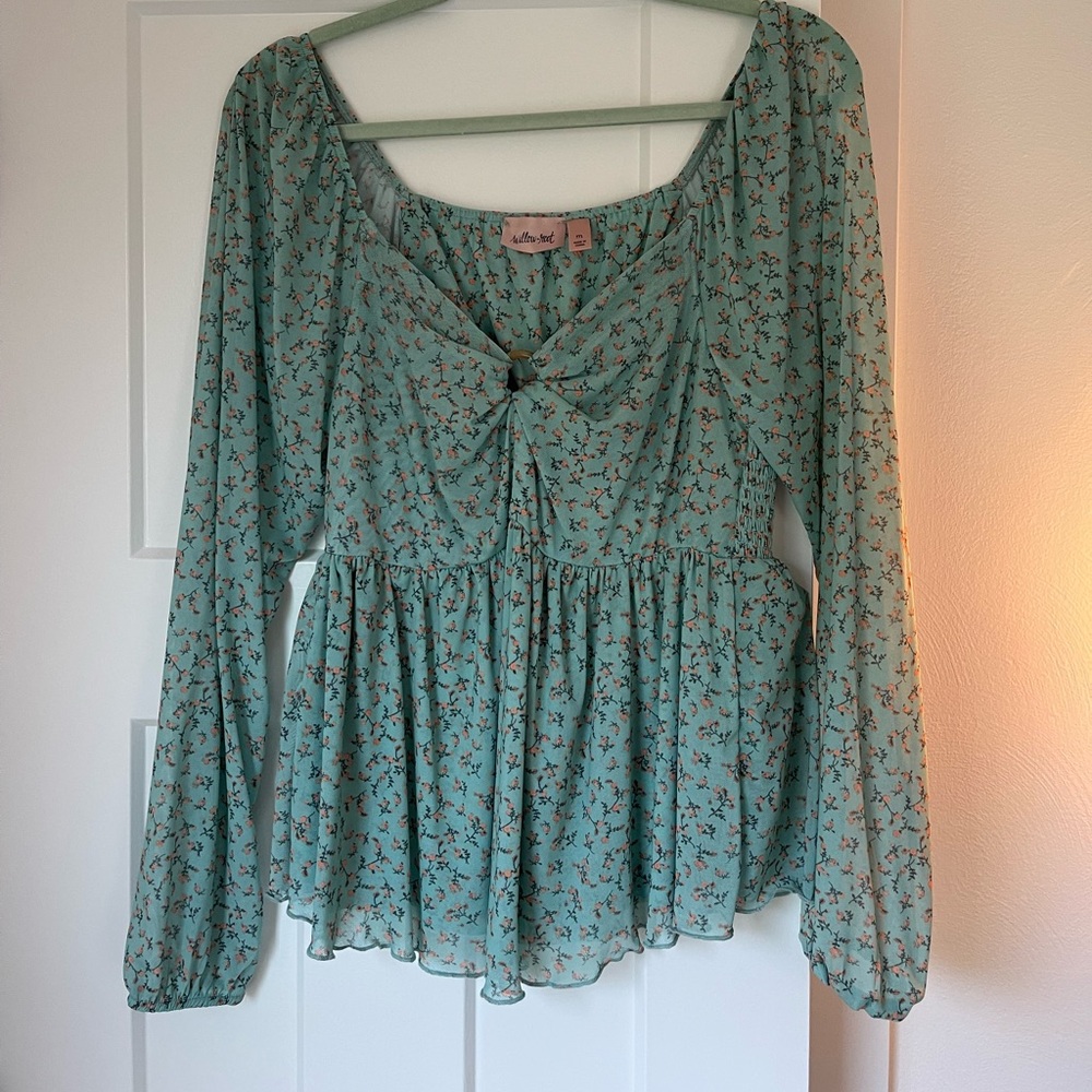 Willow and root medium blouse